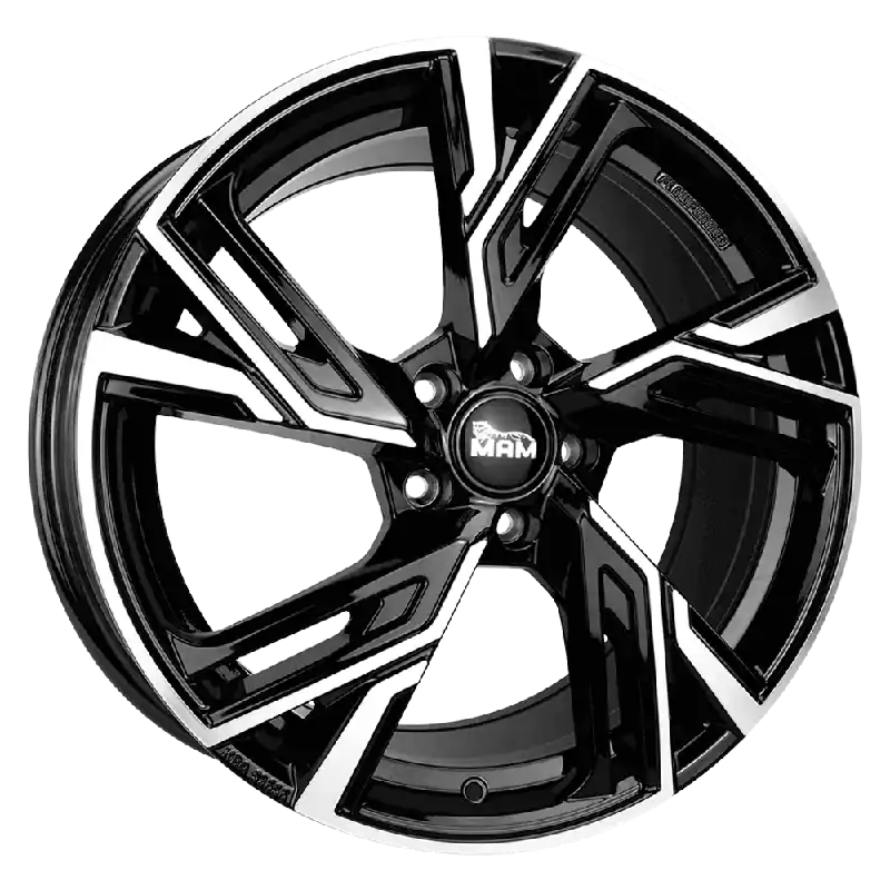 MAM Felgen RS5 18, 8, 5, 114.3, 45, 72.6, BLACK FRONT POLISH, - Selecție premium