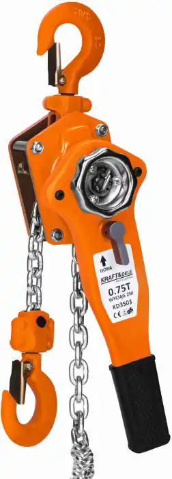 Alegerea clienților | Palan troliu macara scripete manual 750kg cu parghie si lant 2m (KD3503)