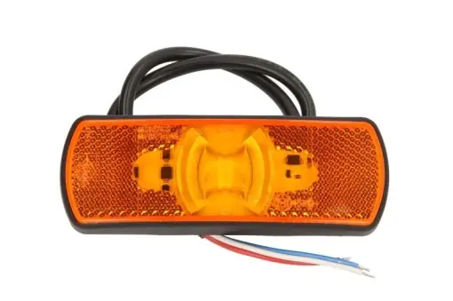 Acum disponibil | Lumini marcaj spate stanga/dreapta portocaliu, LED, inaltime 44; latime 122; adancime 19, suprafata, lungime furtun 500, 12/24V cu functie semnalizator , reflectorizant