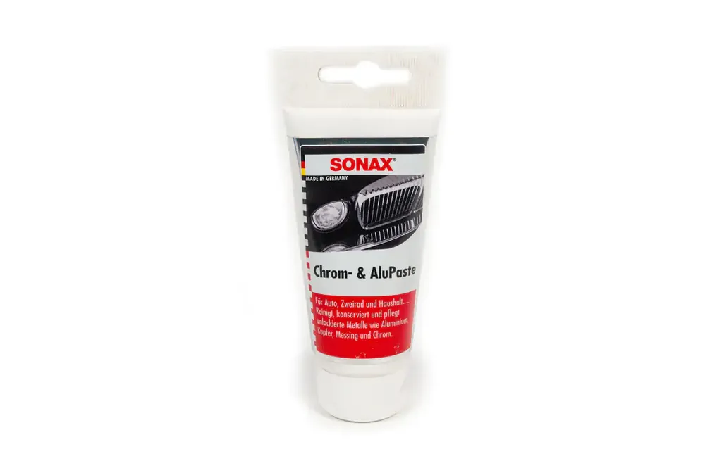 Acum disponibil - Sonax Pasta pentru curatarea cromului si aluminiului, 75 ml