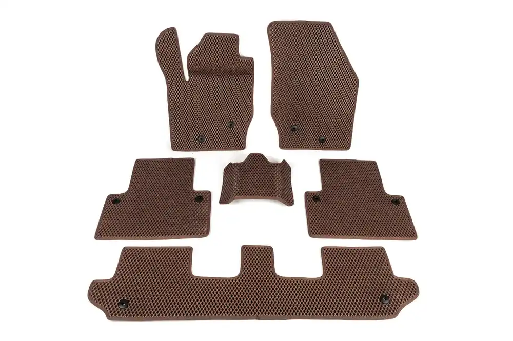 Volvo XC90 2002-2014 Covorase EVA Rosu Caramida 7 locuri, 3 randuri - Cumpără acum